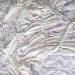 LC Lauren Conrad Pastel Floral V-Neck Dress